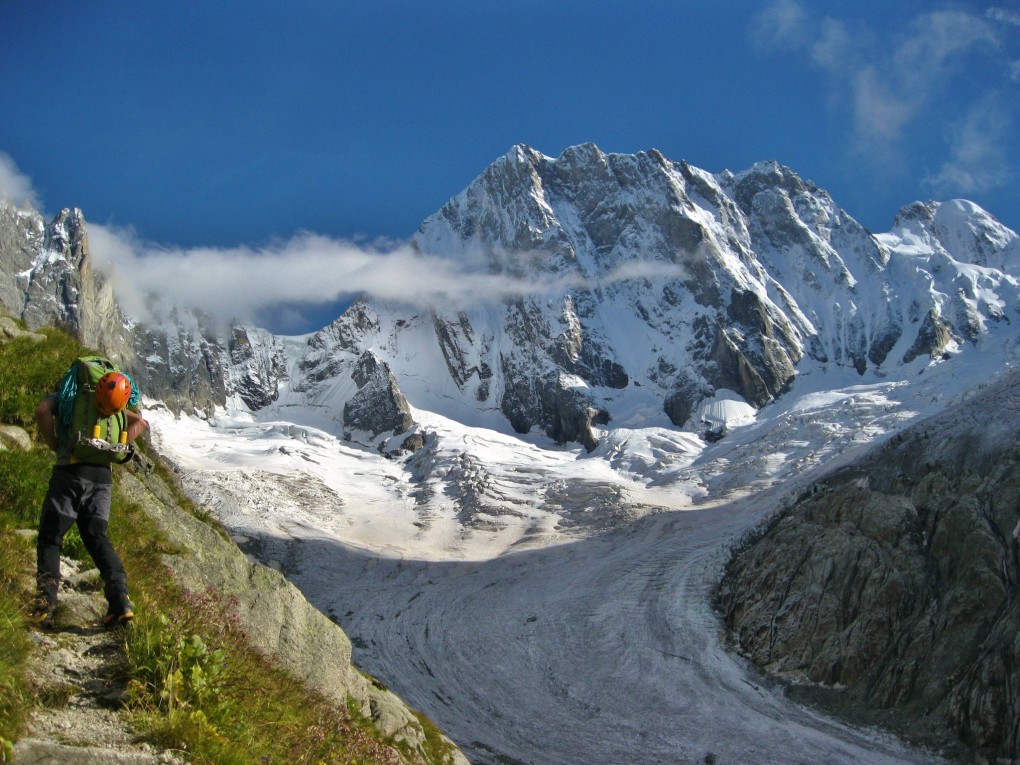 die Nordseite der Grandes Jorasses- für mich eine der eindrucksvollsten Wände der Alpen